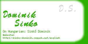 dominik sinko business card